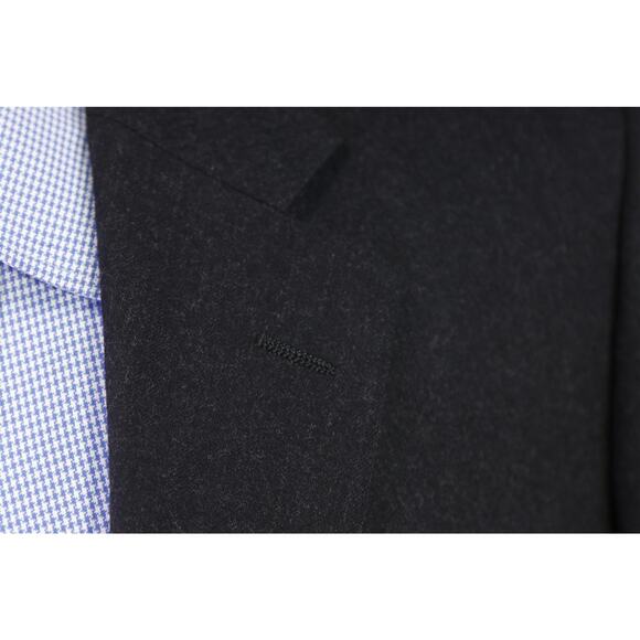 Brooks Brothers Black Herringbone Fleece Wool 2-Btn Blazer Jacket 39R - Picture 5 of 8